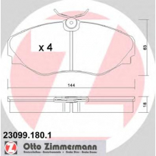 23099.180.1 ZIMMERMANN Комплект тормозных колодок, дисковый тормоз