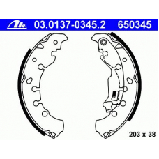 03.0137-0345.2 ATE Комплект тормозных колодок