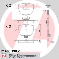 21486.190.2 ZIMMERMANN Комплект тормозных колодок, дисковый тормоз