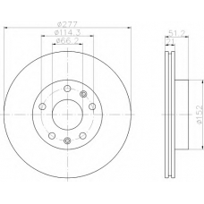 8DD 355 108-891 HELLA Тормозной диск