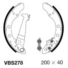 VBS278 MOTAQUIP Комплект тормозных колодок