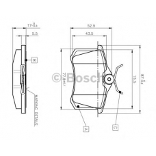 0 986 TB2 013 BOSCH Комплект тормозных колодок, дисковый тормоз