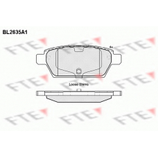BL2635A1 FTE Комплект тормозных колодок, дисковый тормоз