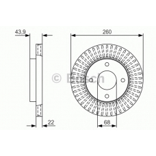 0 986 479 U61 BOSCH Тормозной диск