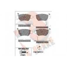 RB1363-702 R BRAKE Комплект тормозных колодок, дисковый тормоз