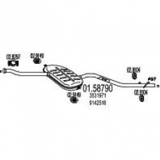 01.58790 MTS Средний глушитель выхлопных газов