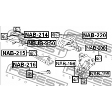 NAB-216 FEBEST Подвеска, рычаг независимой подвески колеса