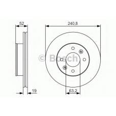 0 986 479 R71 BOSCH Тормозной диск