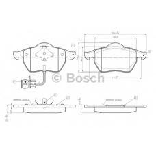 0 986 TB2 213 BOSCH Комплект тормозных колодок, дисковый тормоз