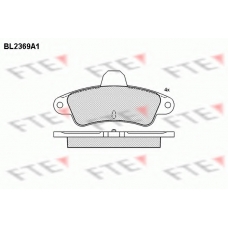 BL2369A1 FTE Комплект тормозных колодок, дисковый тормоз