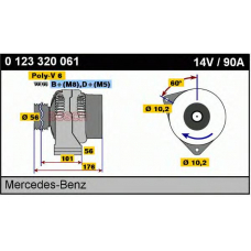 0 123 320 061 BOSCH Генератор