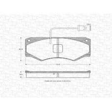 363702160233 MAGNETI MARELLI Комплект тормозных колодок, дисковый тормоз