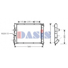 181610N AKS DASIS Радиатор, охлаждение двигателя
