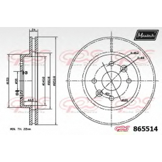 865514.6880 MAXTECH Тормозной диск