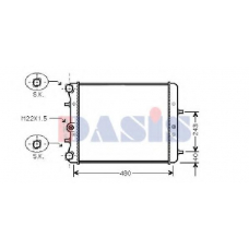 040008N AKS DASIS Радиатор, охлаждение двигателя