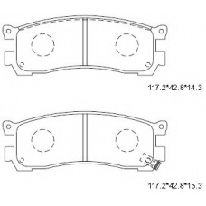 KD3317 ASIMCO Комплект тормозных колодок, дисковый тормоз