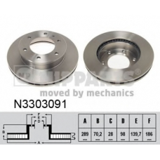 N3303091 NIPPARTS Тормозной диск