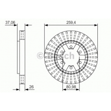 0 986 479 T74 BOSCH Тормозной диск