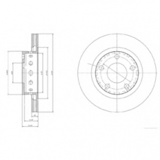 BG4057 DELPHI Тормозной диск