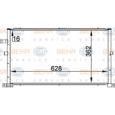 8FC 351 300-324 HELLA Конденсатор, кондиционер