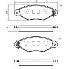 K600304 Vema Комплект тормозных колодок, дисковый тормоз