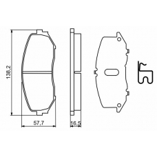 0 986 494 241 BOSCH Комплект тормозных колодок, дисковый тормоз