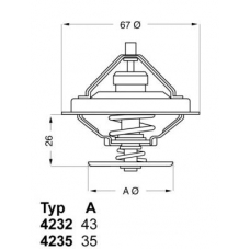 4232.71 WAHLER Термостат, охлаждающая жидкость