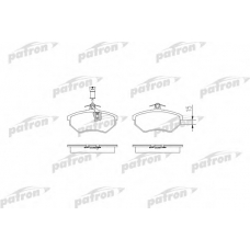 PBP343 PATRON Комплект тормозных колодок, дисковый тормоз