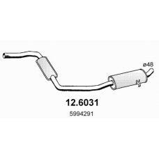 12.6031 ASSO Средний глушитель выхлопных газов