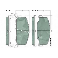 GDB869 TRW Комплект тормозных колодок, дисковый тормоз