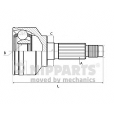 N2827035 NIPPARTS Шарнирный комплект, приводной вал