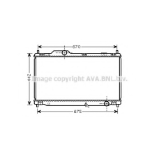 TO2461 AVA Радиатор, охлаждение двигателя