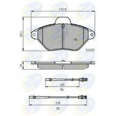 CBP21079 COMLINE Комплект тормозных колодок, дисковый тормоз
