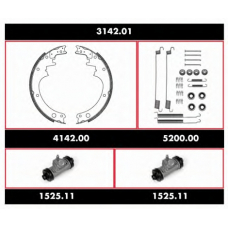 3142.01 WOKING Комплект тормозов, барабанный тормозной механизм