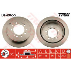 DF4965S TRW Тормозной диск