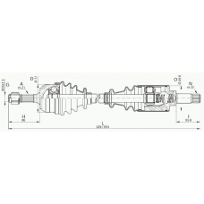 DRS6232.00 OPEN PARTS Приводной вал