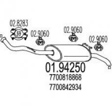 01.94250 MTS Глушитель выхлопных газов конечный
