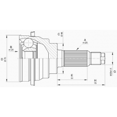 CVJ5585.10 OPEN PARTS Шарнирный комплект, приводной вал