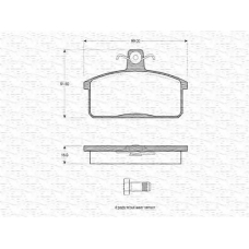 363702160600 MAGNETI MARELLI Комплект тормозных колодок, дисковый тормоз