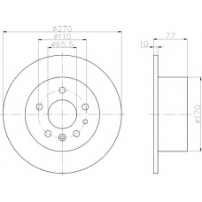 8DD 355 103-641 HELLA PAGID Тормозной диск