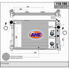 118.188 AHE Радиатор, охлаждение двигателя