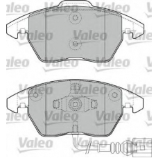 598729 VALEO Комплект тормозных колодок, дисковый тормоз