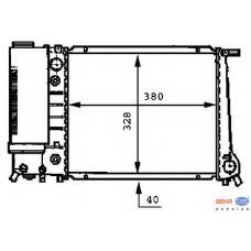 8MK 376 717-201 HELLA Радиатор, охлаждение двигателя