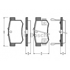 0 986 TB2 180 BOSCH Комплект тормозных колодок, дисковый тормоз