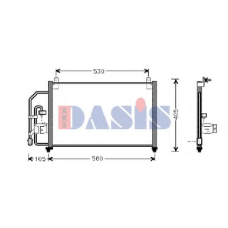 512001N AKS DASIS Конденсатор, кондиционер