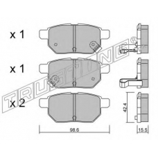 762.0 TRUSTING Комплект тормозных колодок, дисковый тормоз