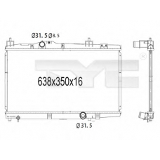 736-1008 TYC Радиатор, охлаждение двигателя