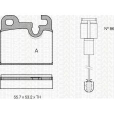 8110 11227 TRIDON Brake pads - rear