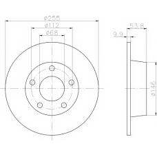 8DD 355 107-351 HELLA PAGID Тормозной диск