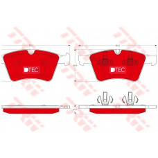 GDB1797DTE TRW Комплект тормозных колодок, дисковый тормоз